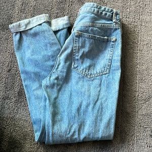Mom jeans. Light wash.